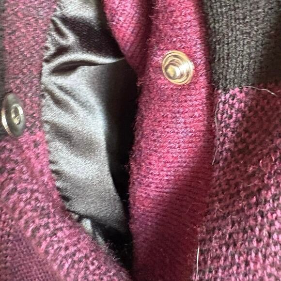 NWT XS / S White House Black Market Plum Black Sweater Coat w Belt - $180 Retail - Picture 7 of 10